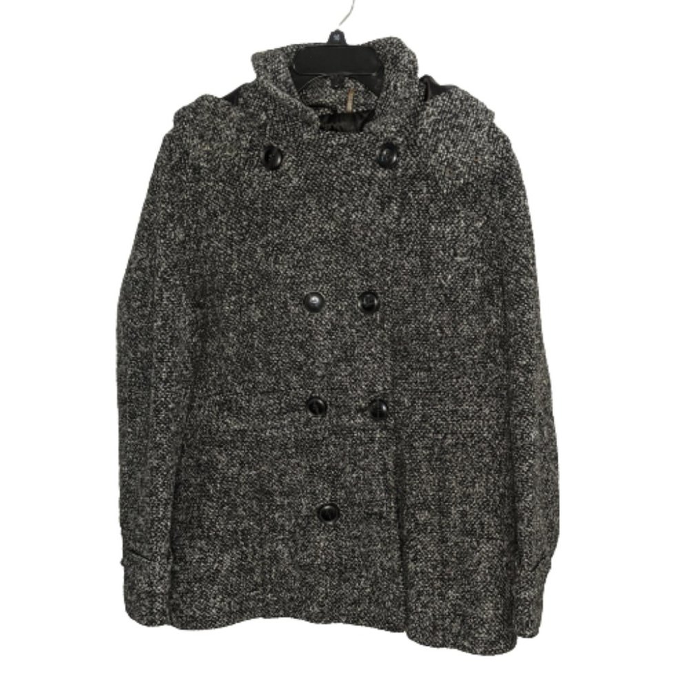 Marvin Richards New York Size XL Black and White Pea Coat